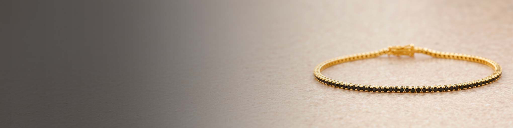 Bracelets Diamant Noir Or Jaune