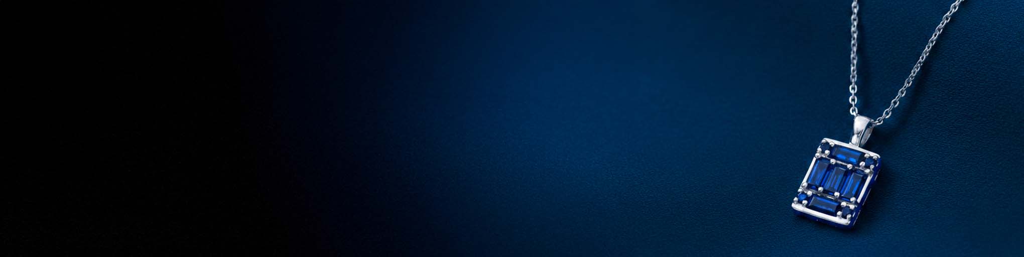 Colliers Saphir Or Blanc