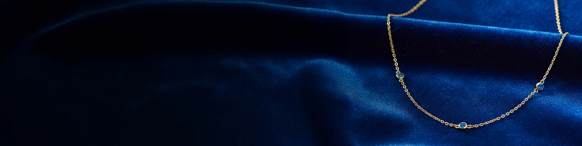 Colliers Saphir Vermeil