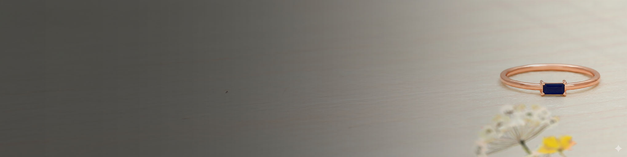 Bagues de Fiançailles Saphir Or Rose