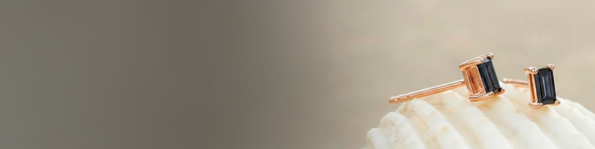 Boucles d'Oreilles Diamant Noir Or Rose