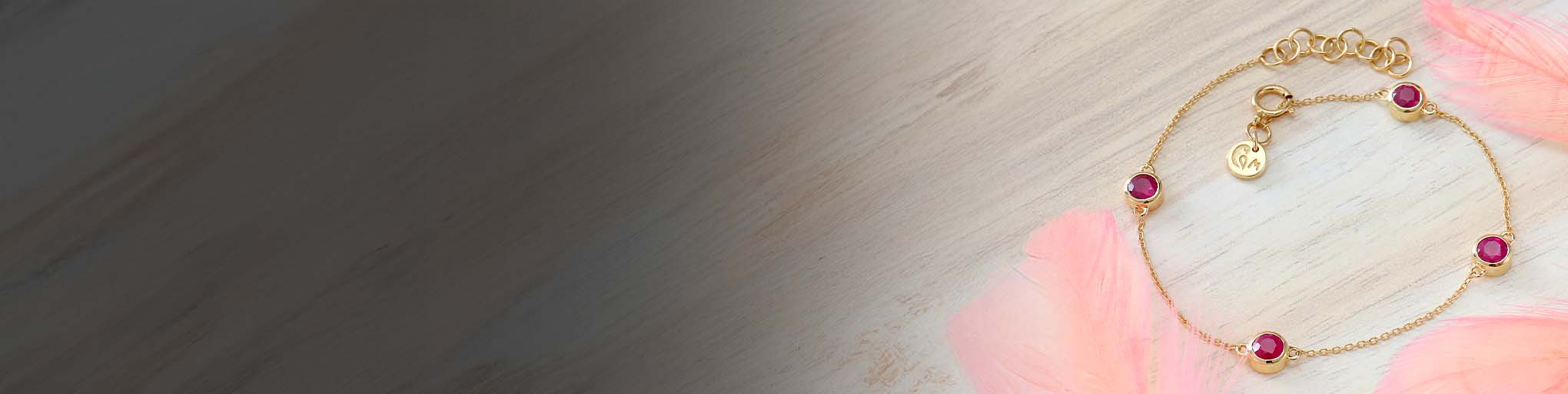Bracelets Rubis Or Jaune