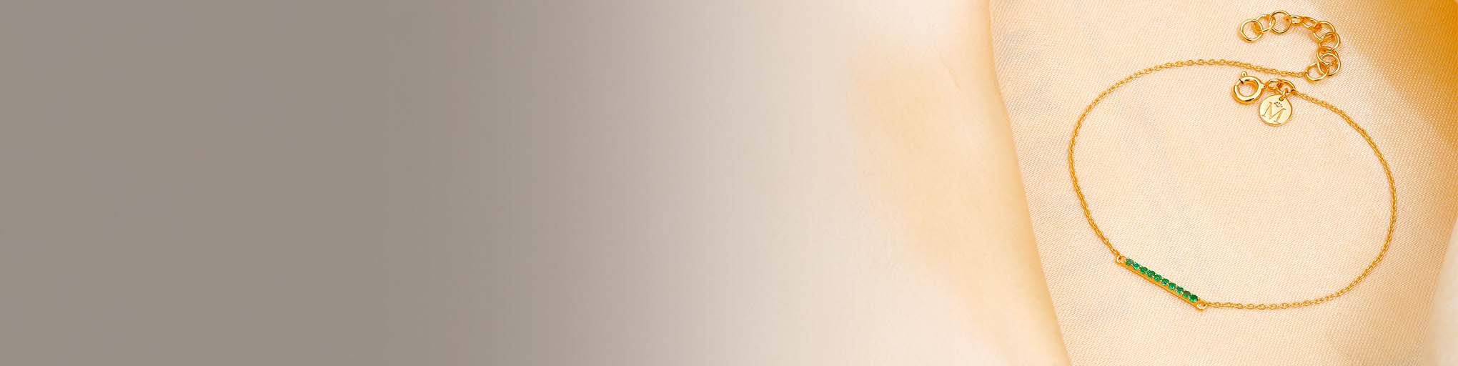Bracelets Émeraude Or Jaune