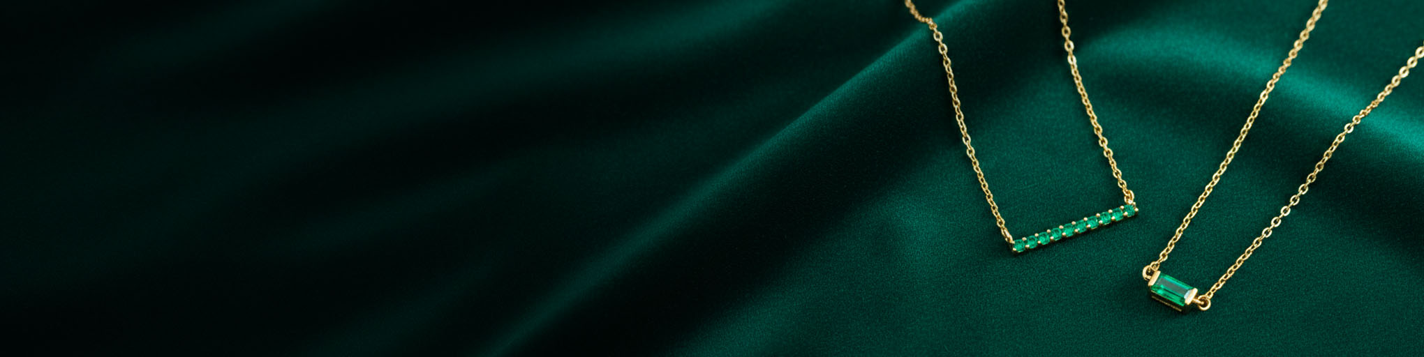 Colliers Émeraude Or Jaune
