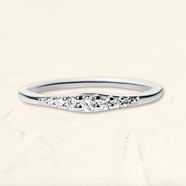 Sushma wedding band pavé-set with gradient diamonds in white gold