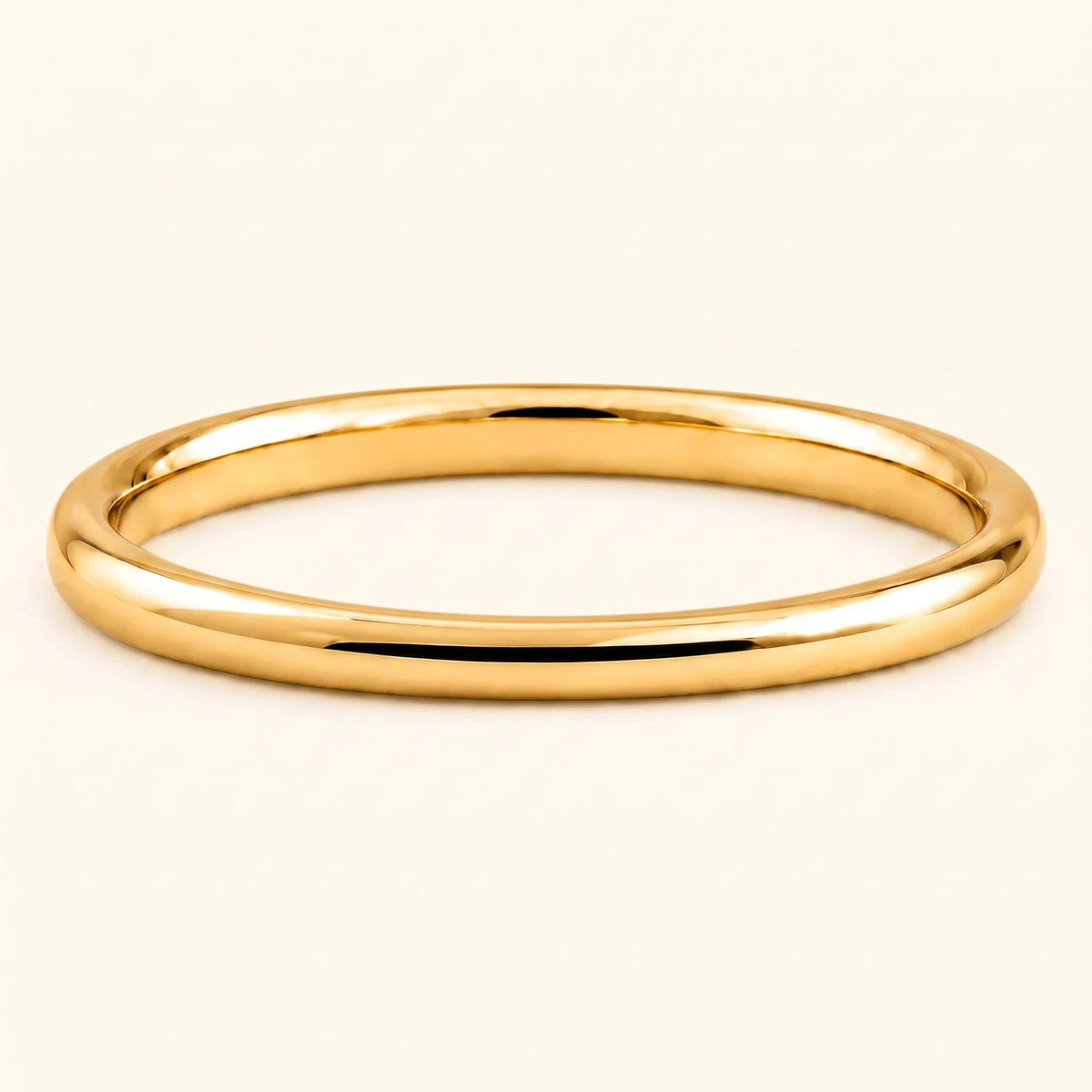 Shunya 18K yellow gold half-bangle wedding ring for women