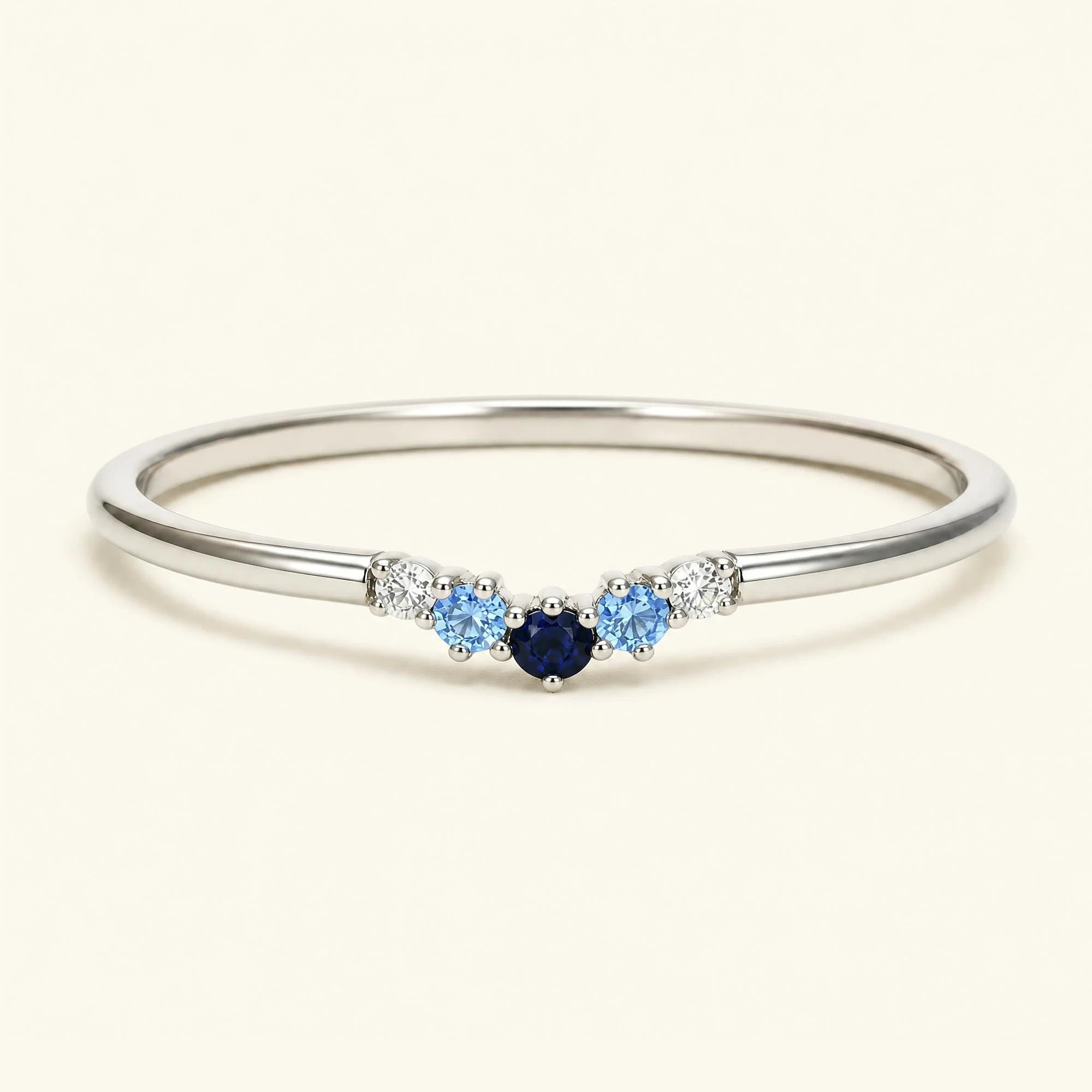 Anaya horizon ring 18K white gold