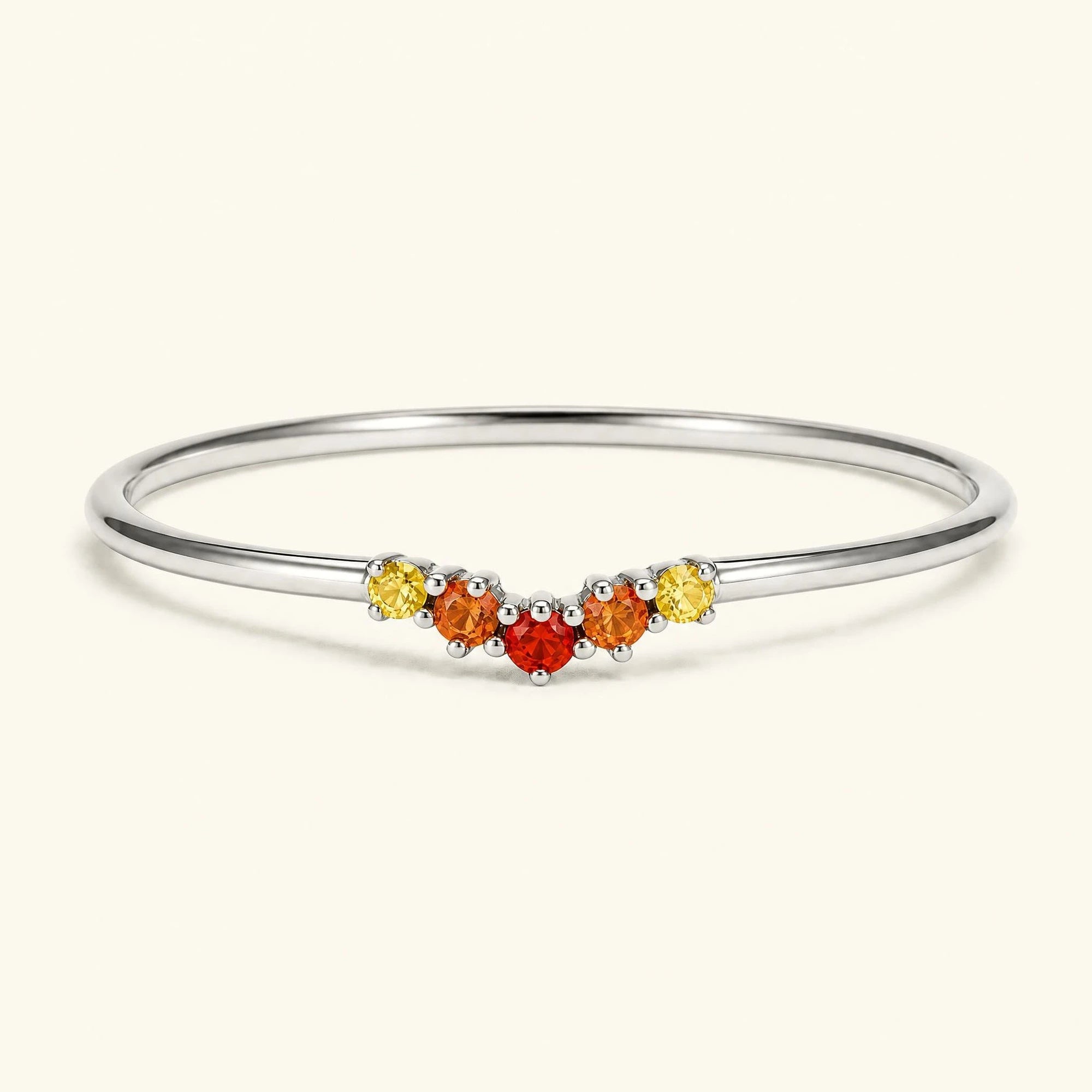 Anaya sunset ring 18K white gold