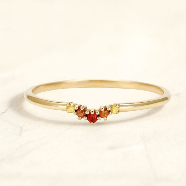 Anaya Sunset 18-karat gold ring for women