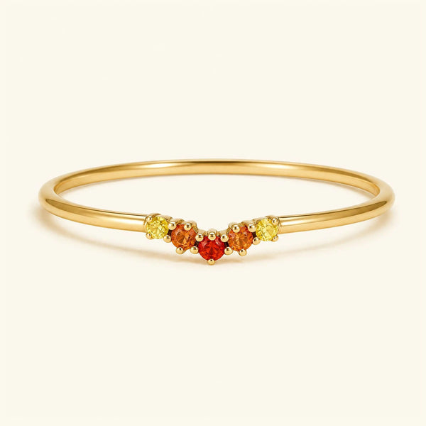 Anaya sunset 18K gold ring for women