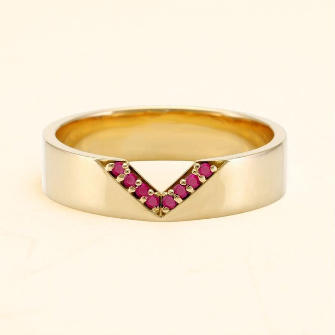 Bague Rudra en rubis homme