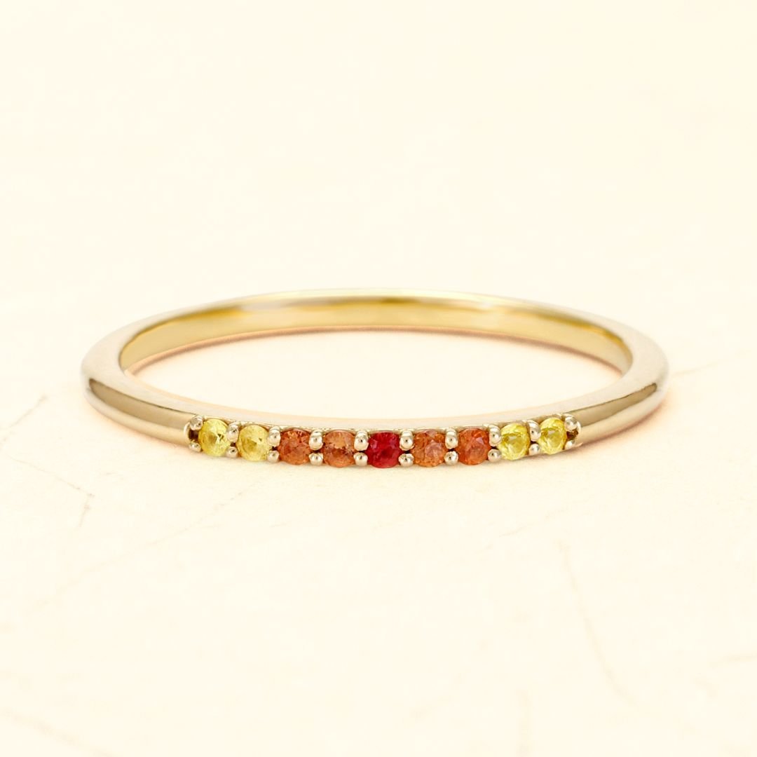 Bague or 18 carats kiran sunset