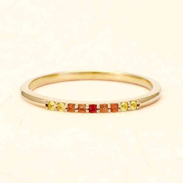 Kiran sunset 18k gold ring