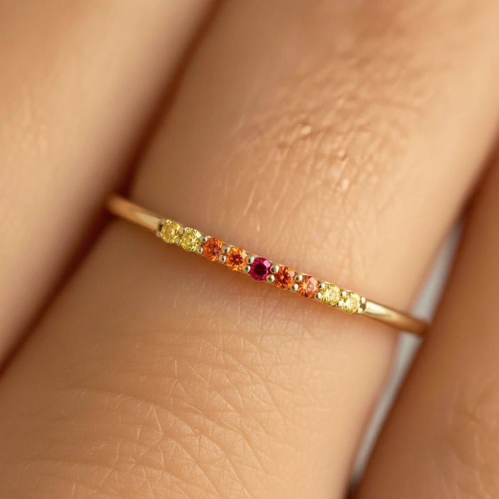 Kiran Sunset Sapphire Ring 