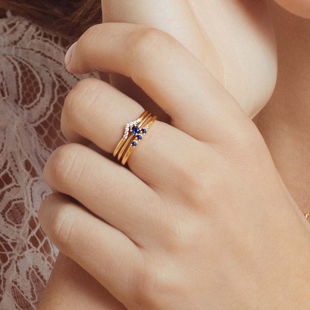 bague tina saphir look
