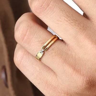 Bague pour homme Vibhu en or 18 carats et diamant