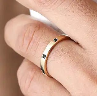 Bague Viyom diamant noir homme or 18 carats