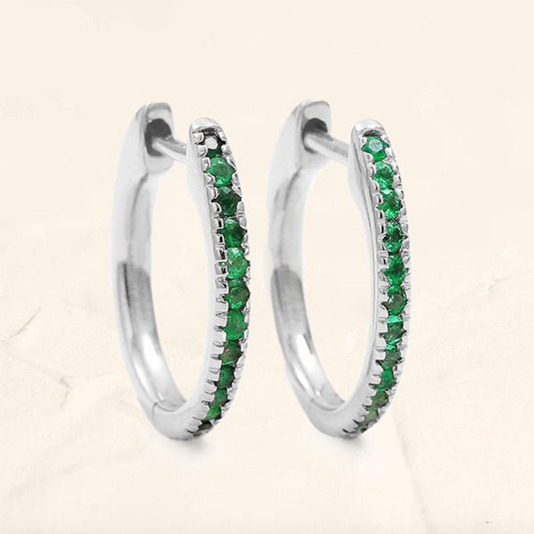 Ujala Emerald Hoop Earrings