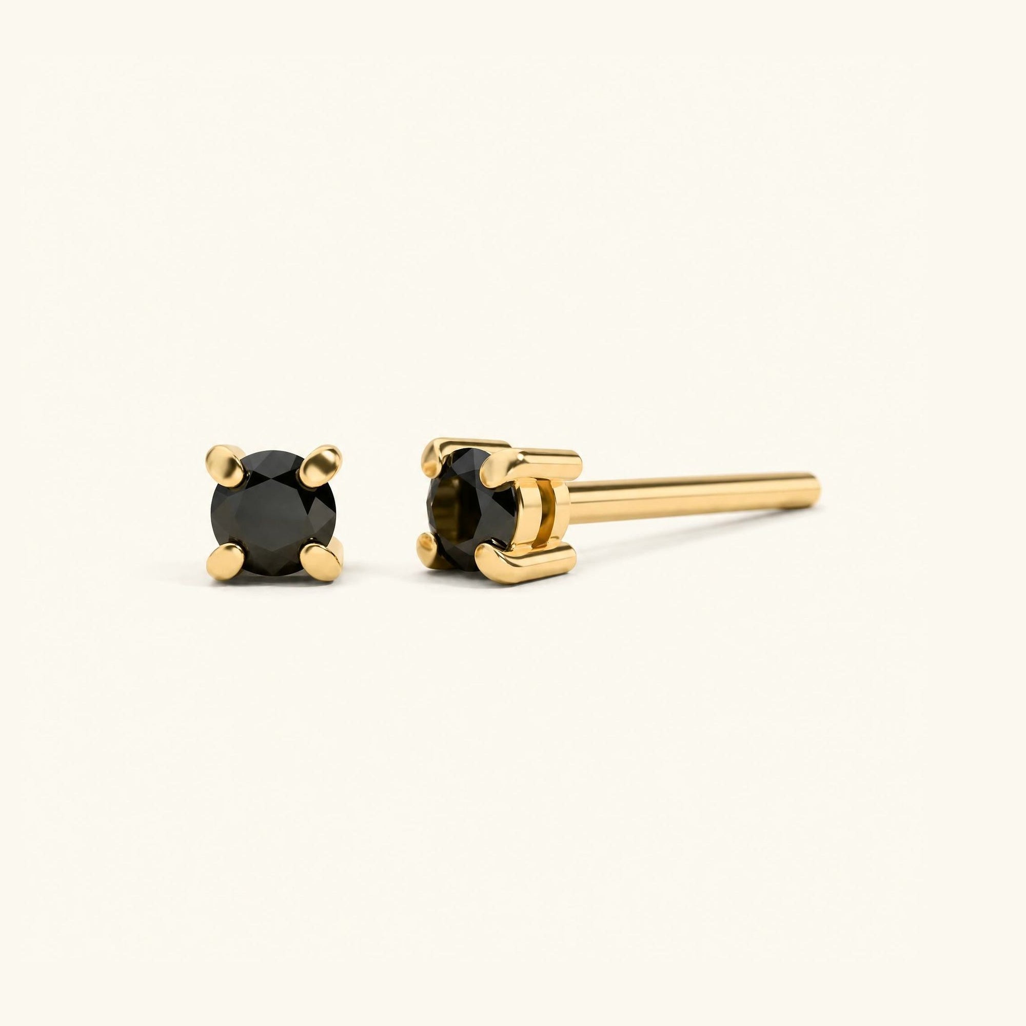 Saral Black Diamond earrings - yellow gold