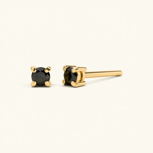 Saral Black Diamond earrings - yellow gold