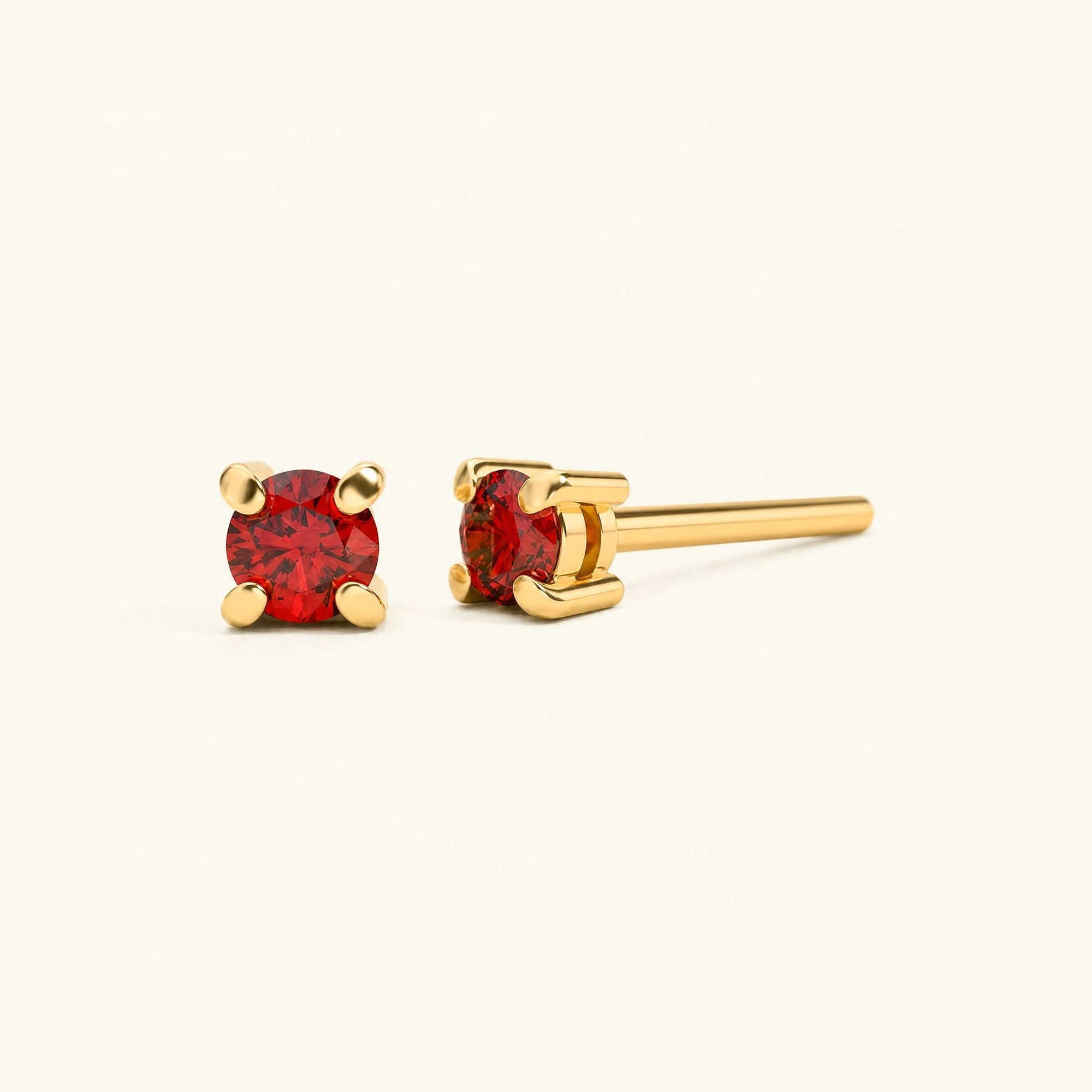 Saral Ruby earrings - yellow gold