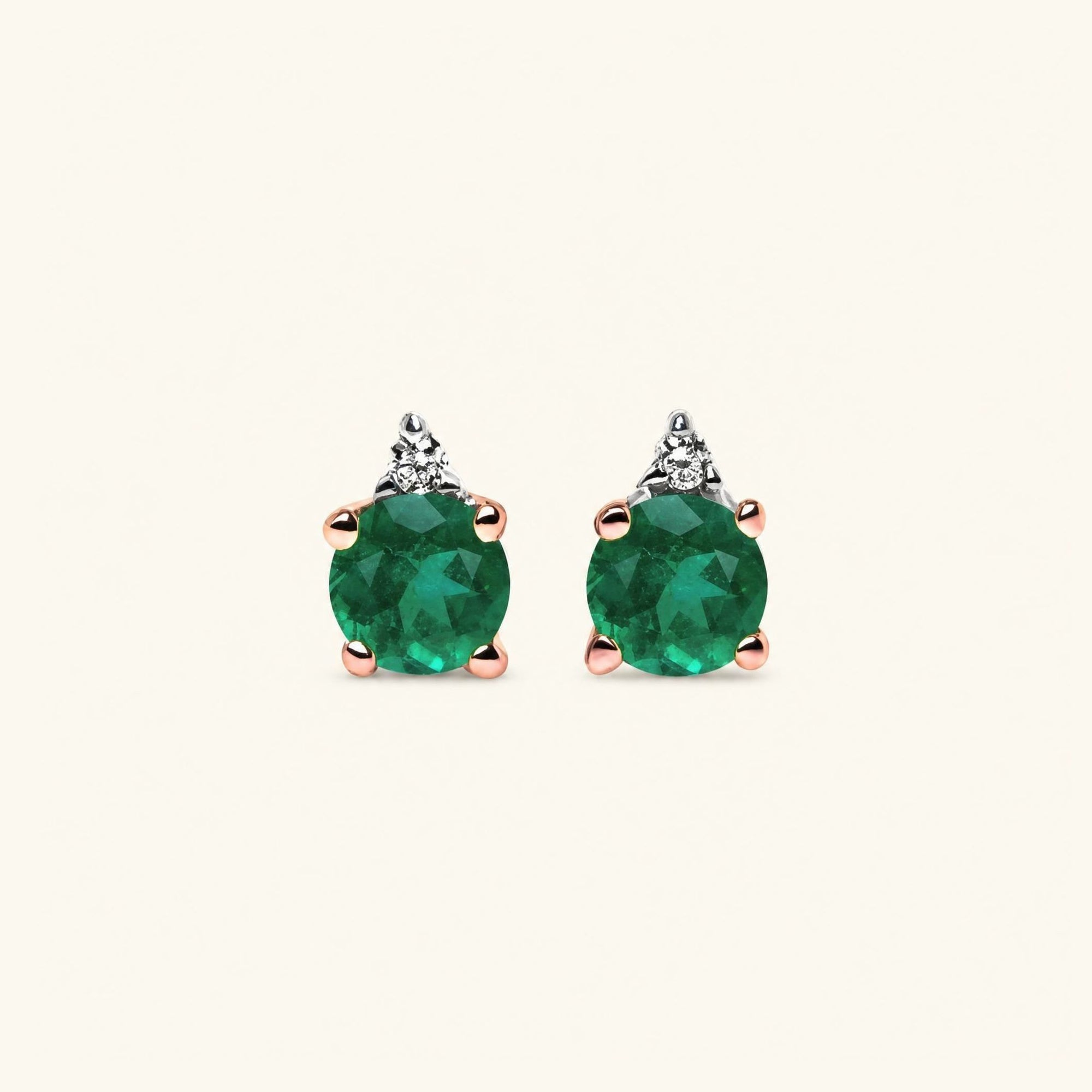 Devi Emerald Earrings - rose gold