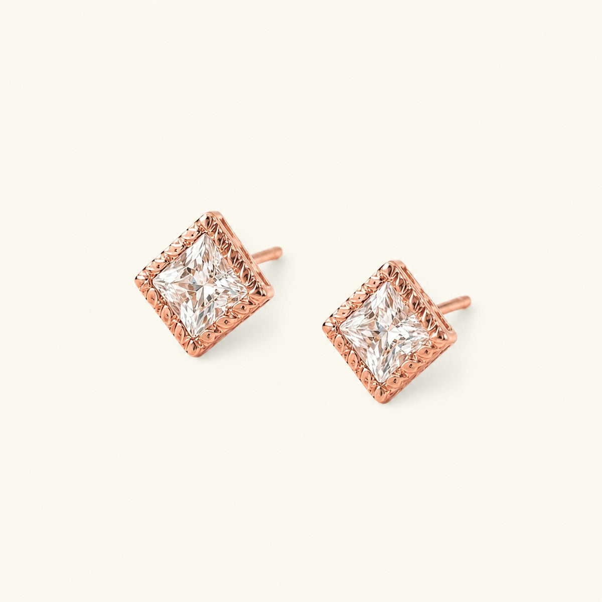 Indrani diamond earrings in rose gold