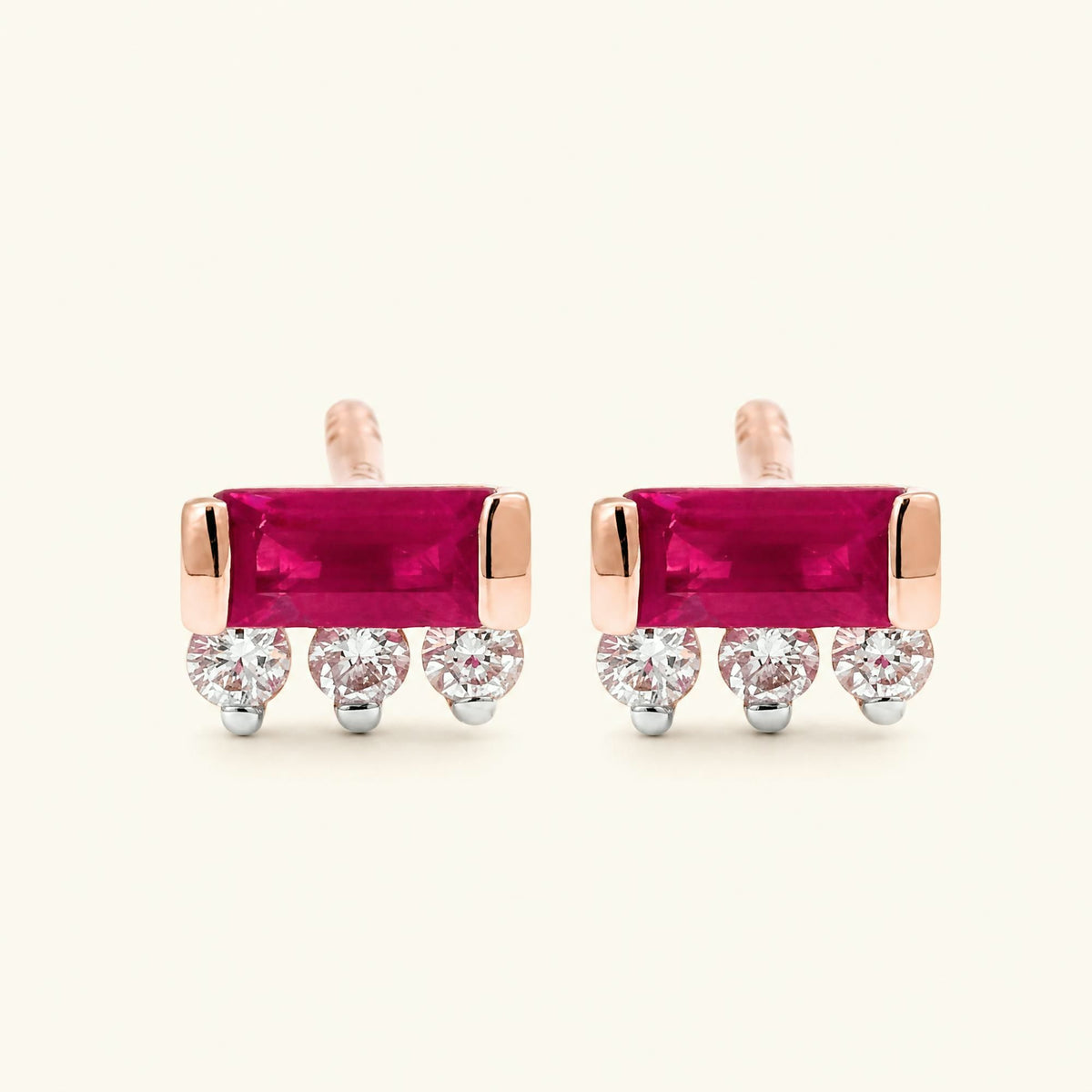 Prana ruby earrings rose gold