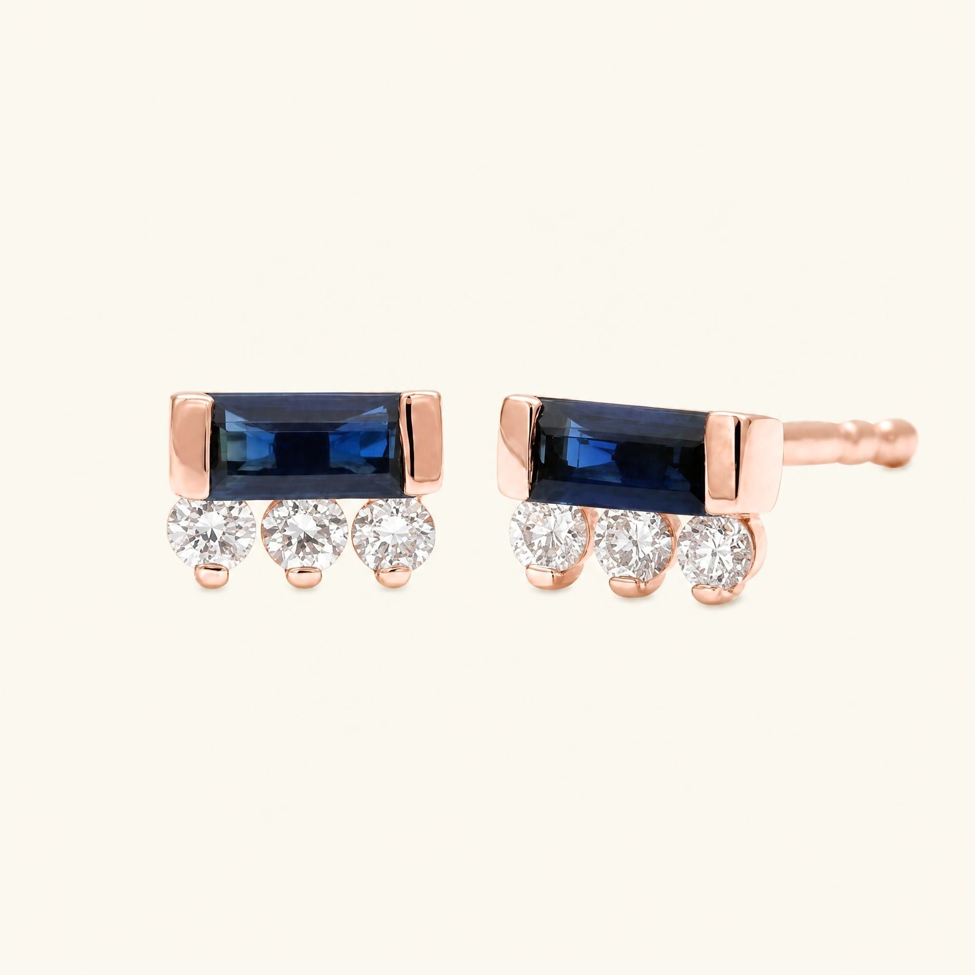 Prana sapphire earrings rose gold