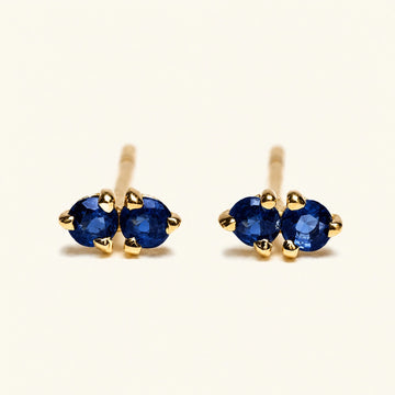 Prema earrings sapphire - yellow gold