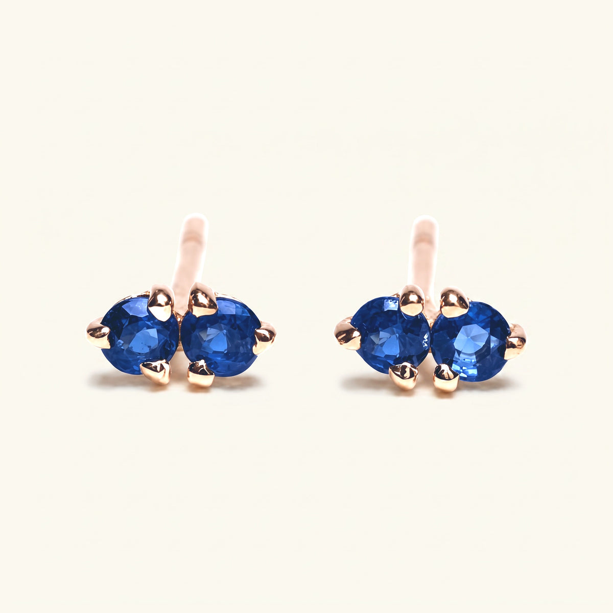 Prema Sapphire Earrings - Rose Gold