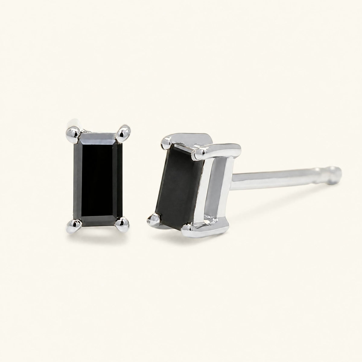 Shanti Black Diamond Earrings - white gold