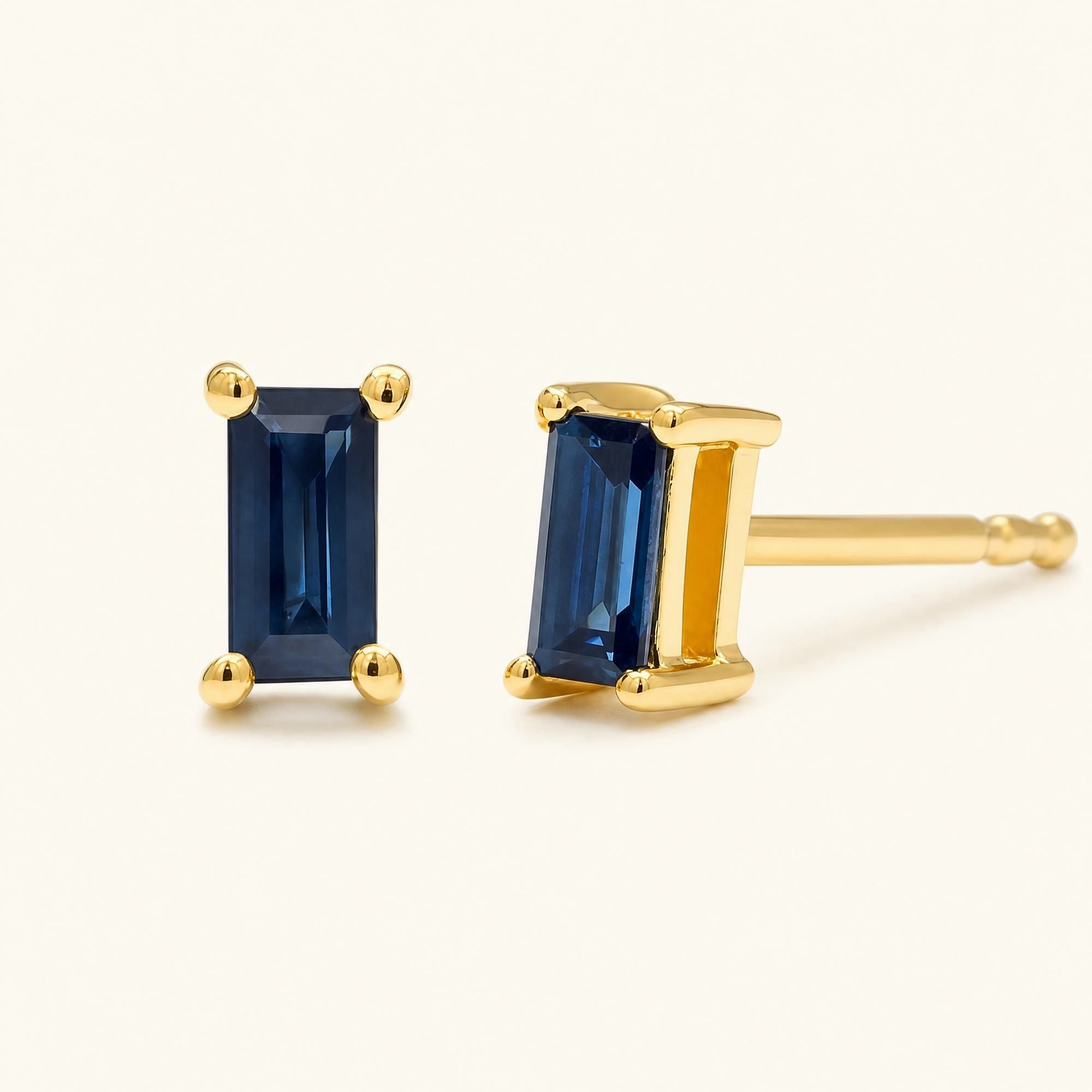 Shanti Sapphire Earrings - yellow gold