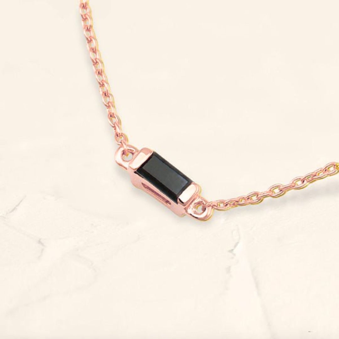 Shanti black diamond bracelet rose gold