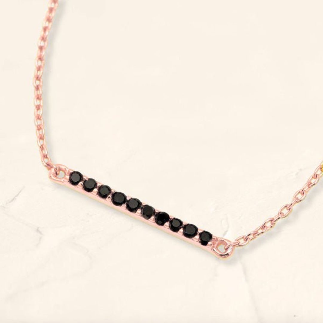 Ujala black diamond bracelet rose gold