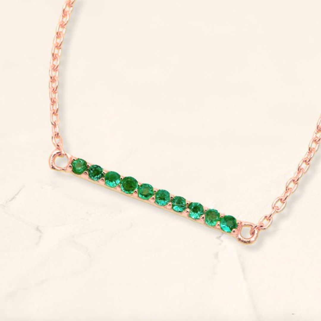 Ujala emerald bracelet rose gold