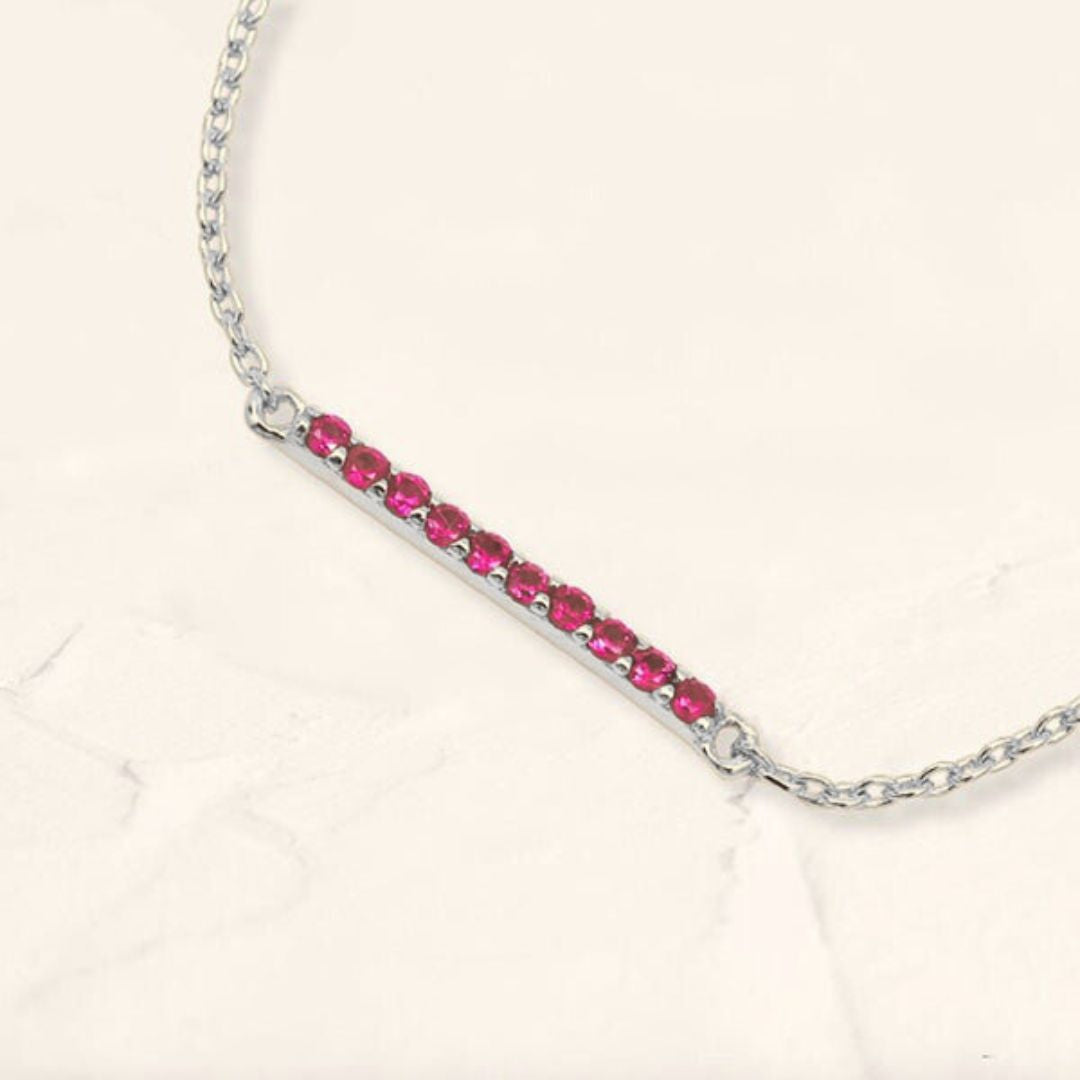 Ujala ruby bracelet in white gold
