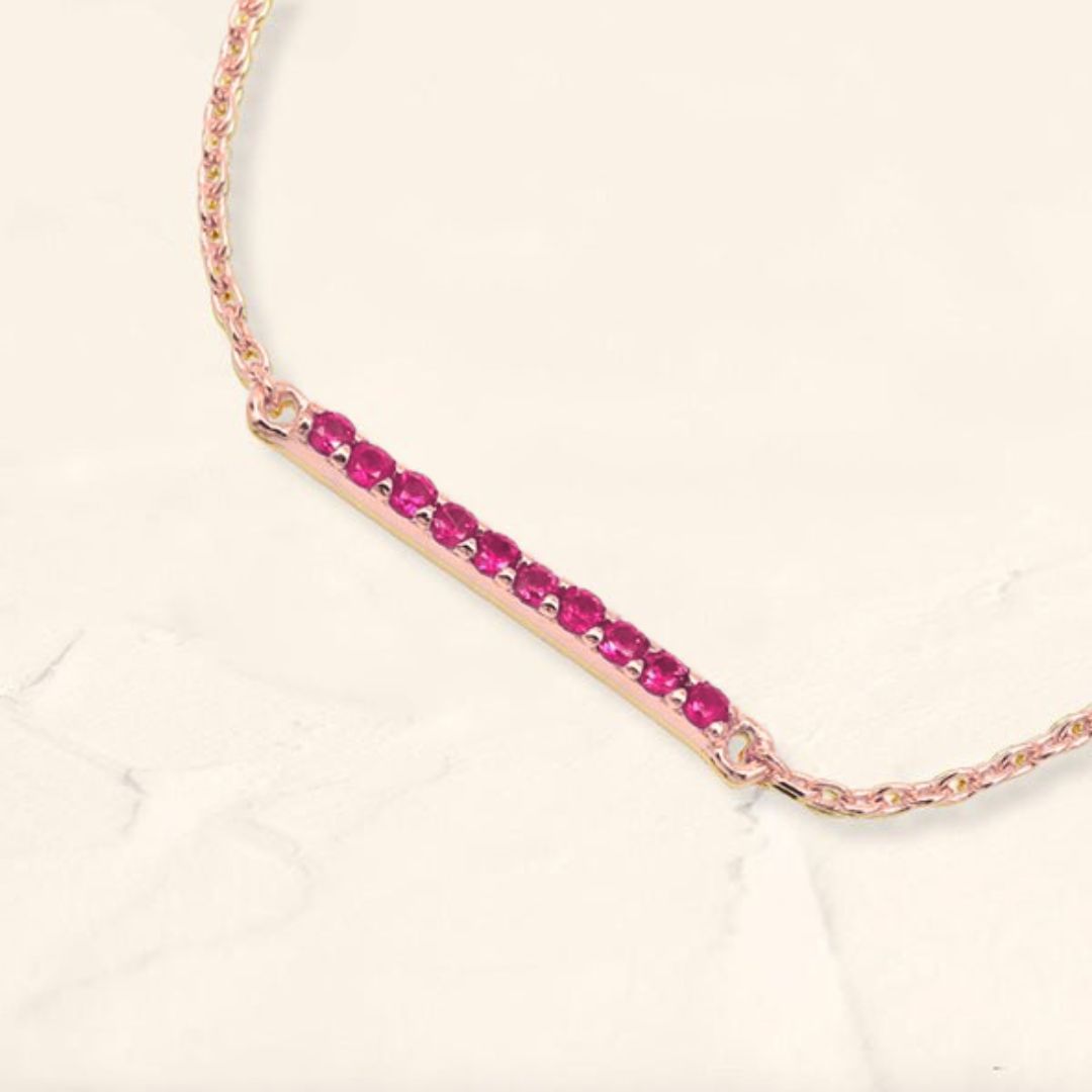 Ujala ruby bracelet in rose gold