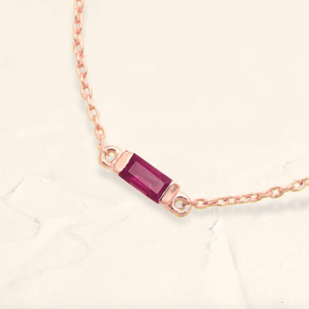 Shanti ruby bracelet rose gold