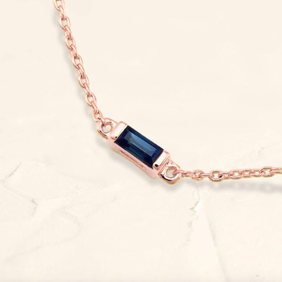 Shanti sapphire bracelet rose gold