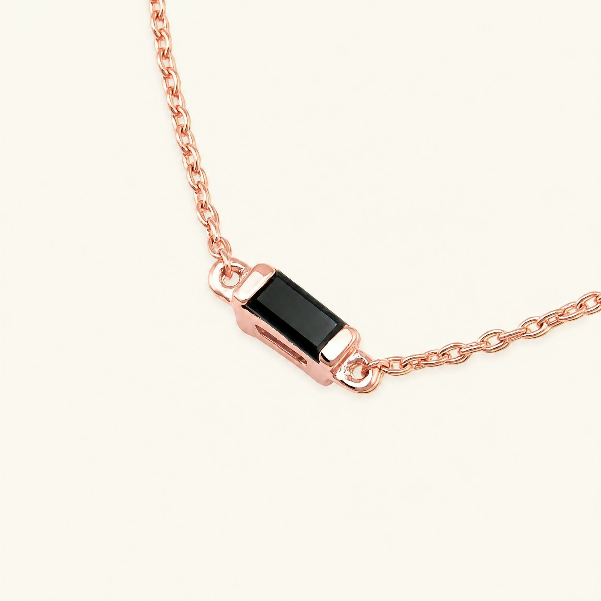 Shanti black diamond bracelet rose gold