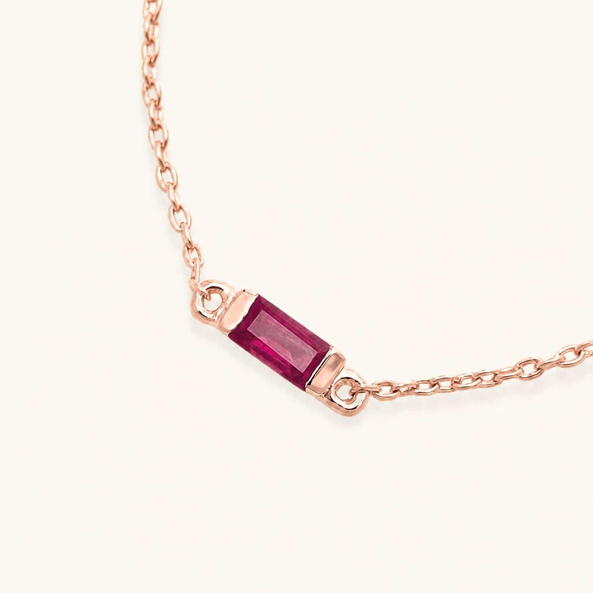 Shanti ruby bracelet rose gold