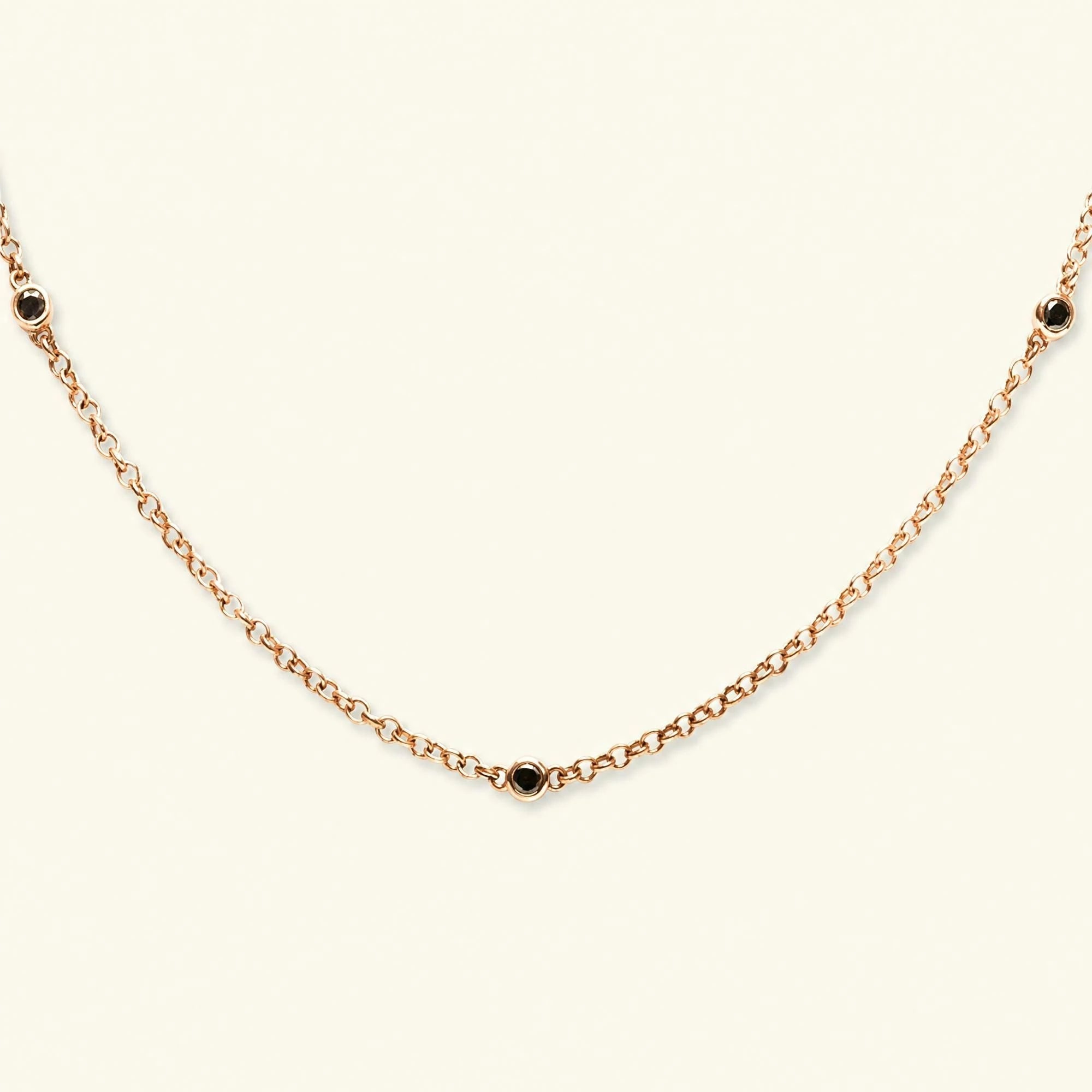 Asonya black diamond close-set necklace