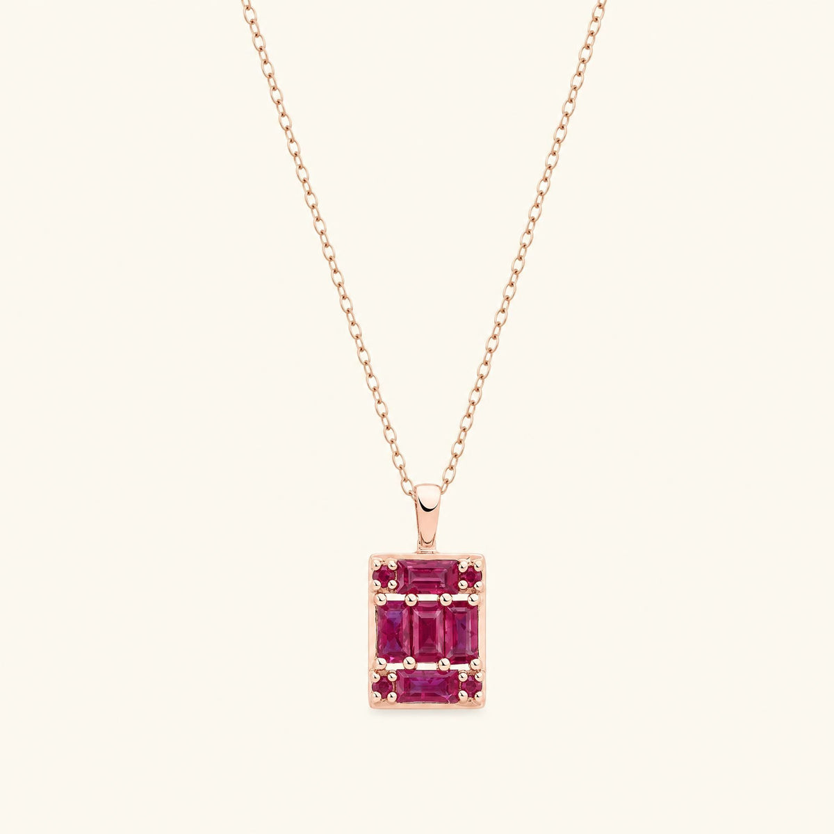Atma ruby necklace rose gold women