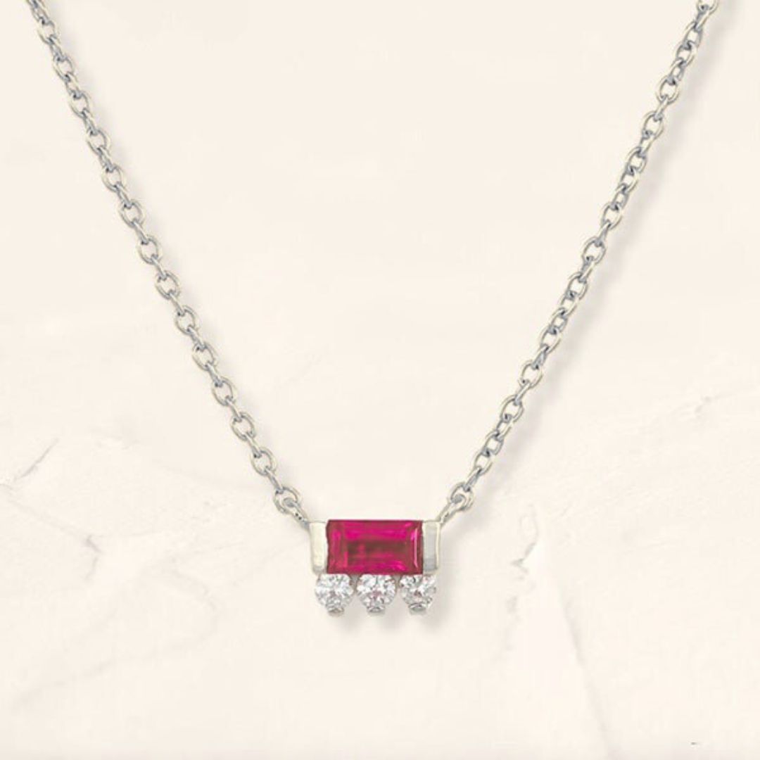 Prana ruby necklace white gold