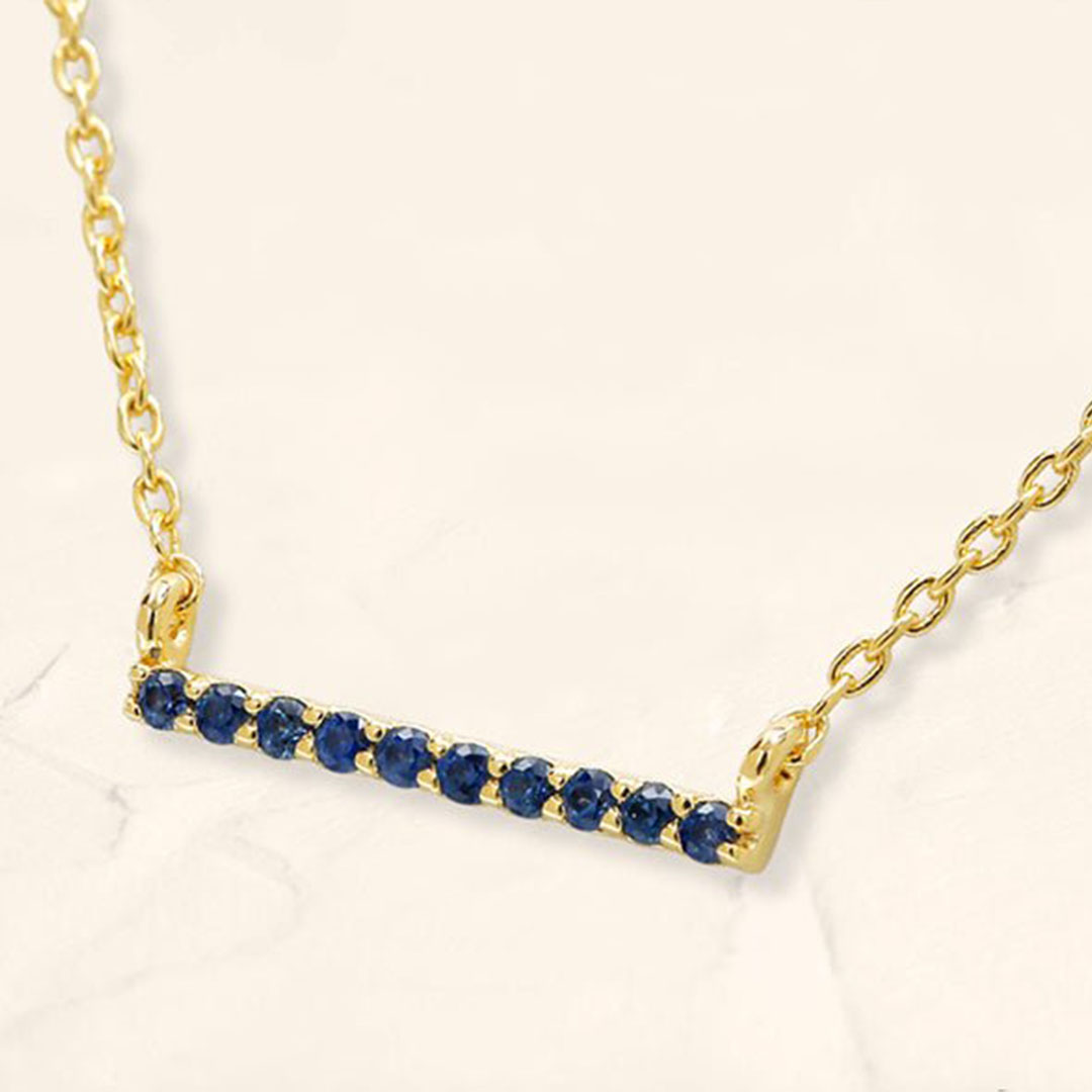 Collier bar Ujala en saphir vermeil