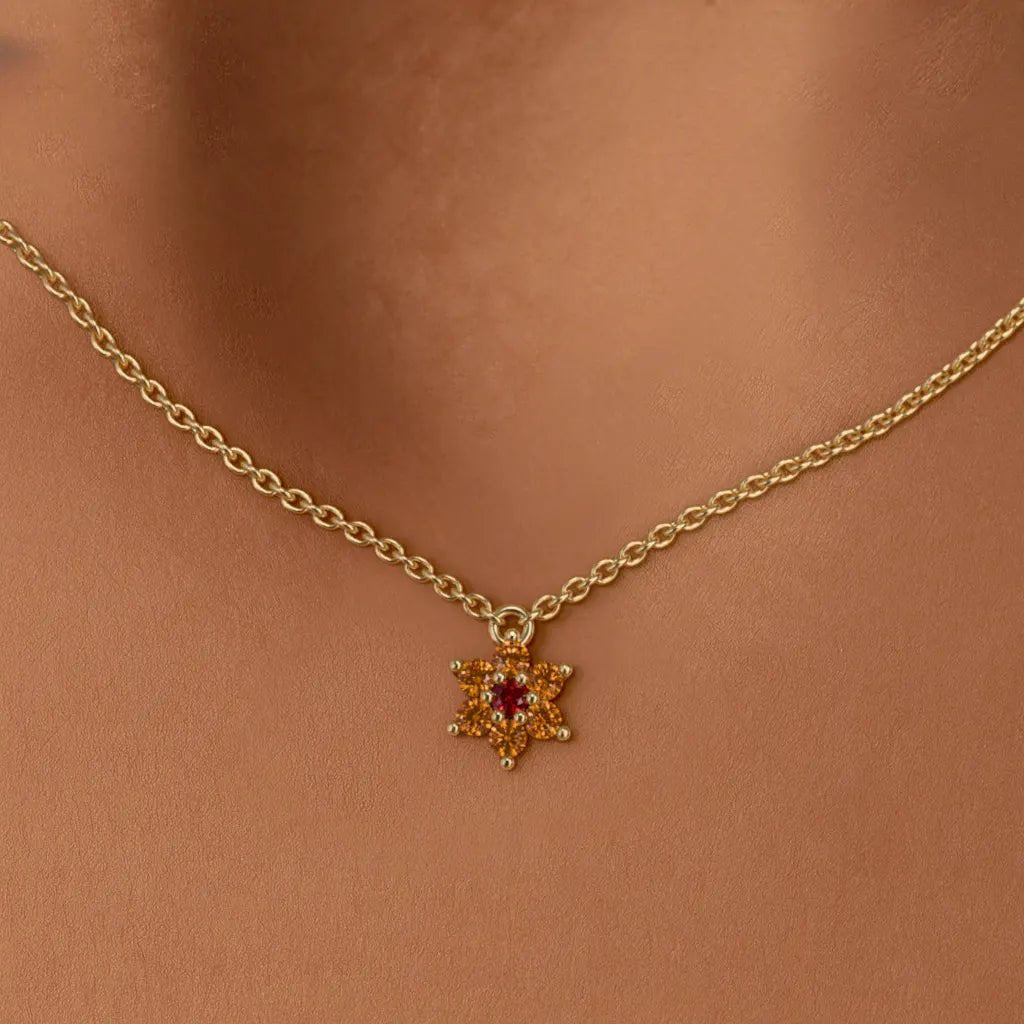 Surya Sapphire Sunset Necklace