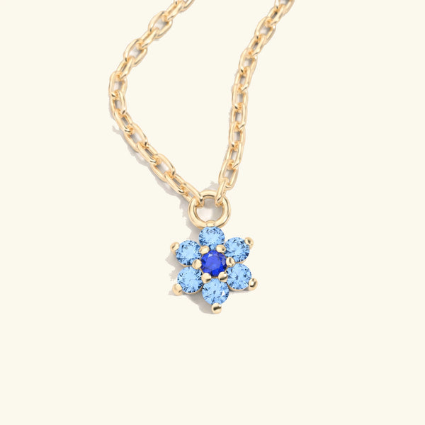 Surya yellow gold necklace with sapphire