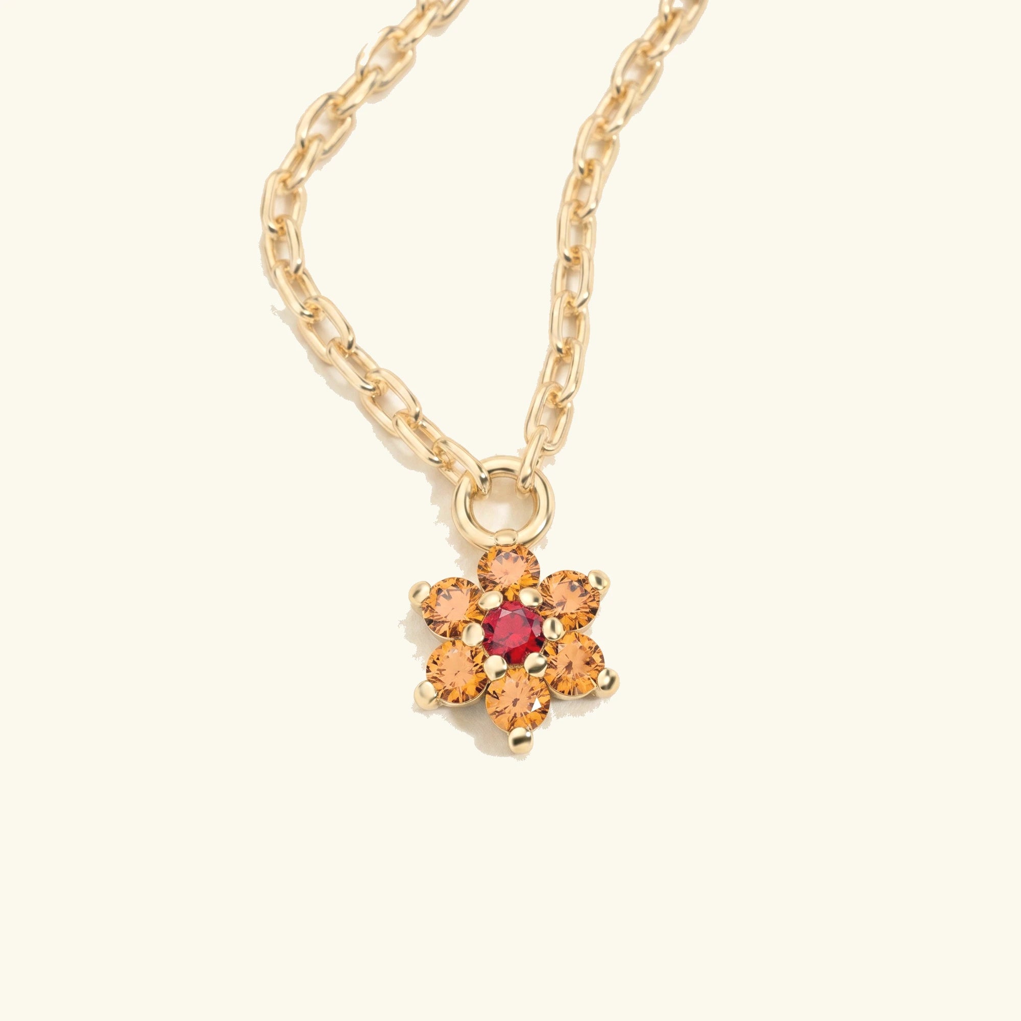 collier saphir orange or jaune surya