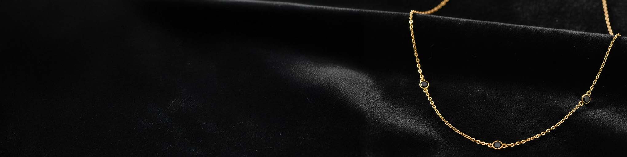 Black Diamond Vermeil Necklaces